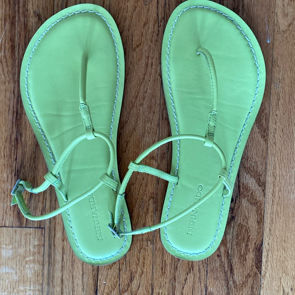 Worn once Bernardo green sandals. Fun pop of color.